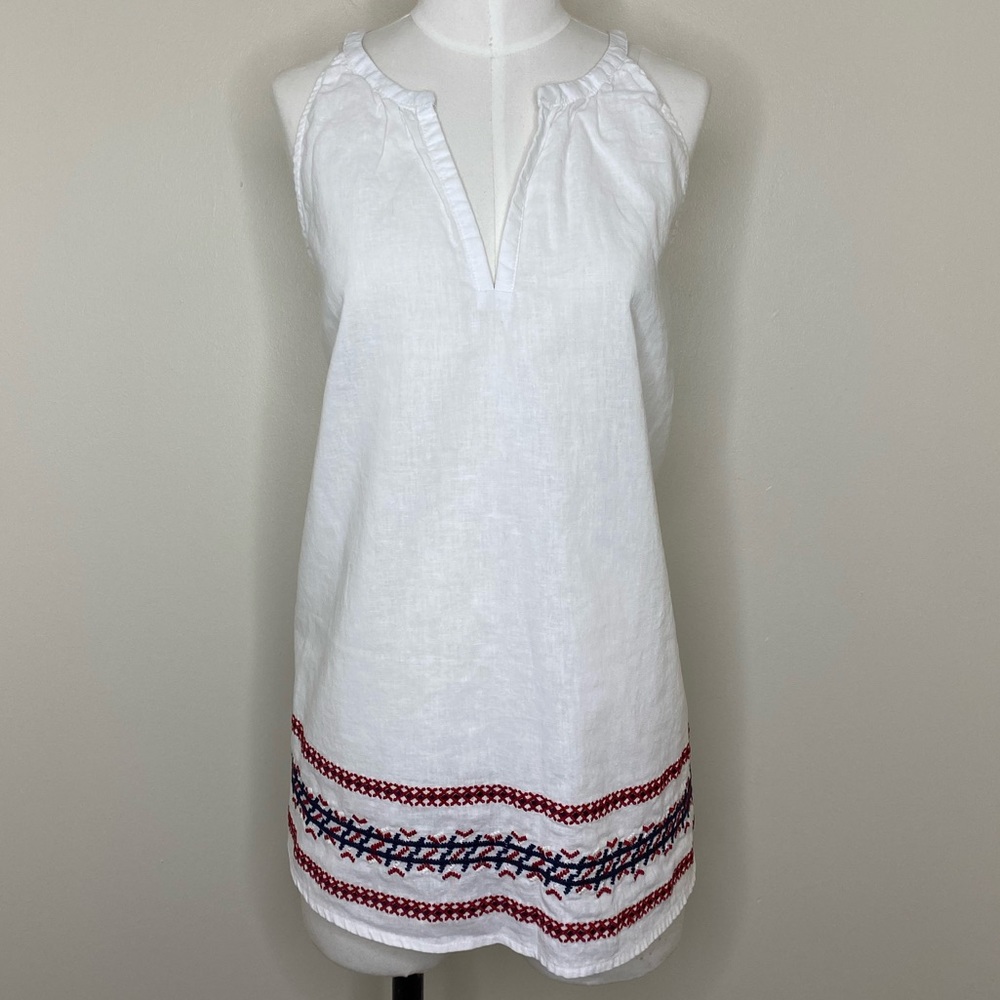 $5 SALE Gap White Sleeveless Tunic Shirt Womens XL